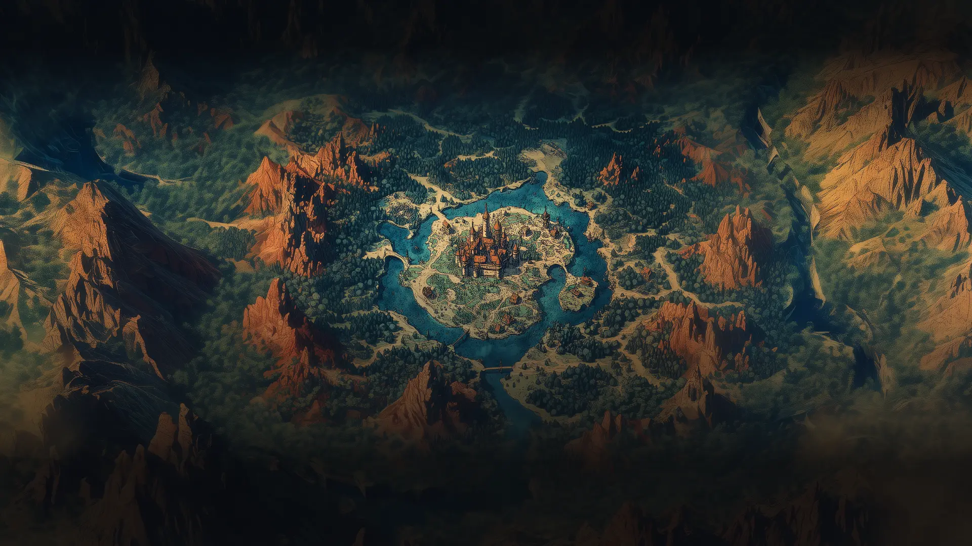 The open world of TerraX, a free browser MMORPG